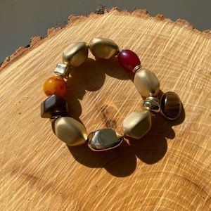 Gold & Brown Chunky Bracelet